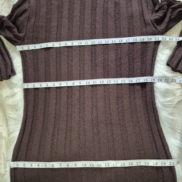 Free People Beach Wanda Brown Sweater Dress Size L - Picture 10 of 11